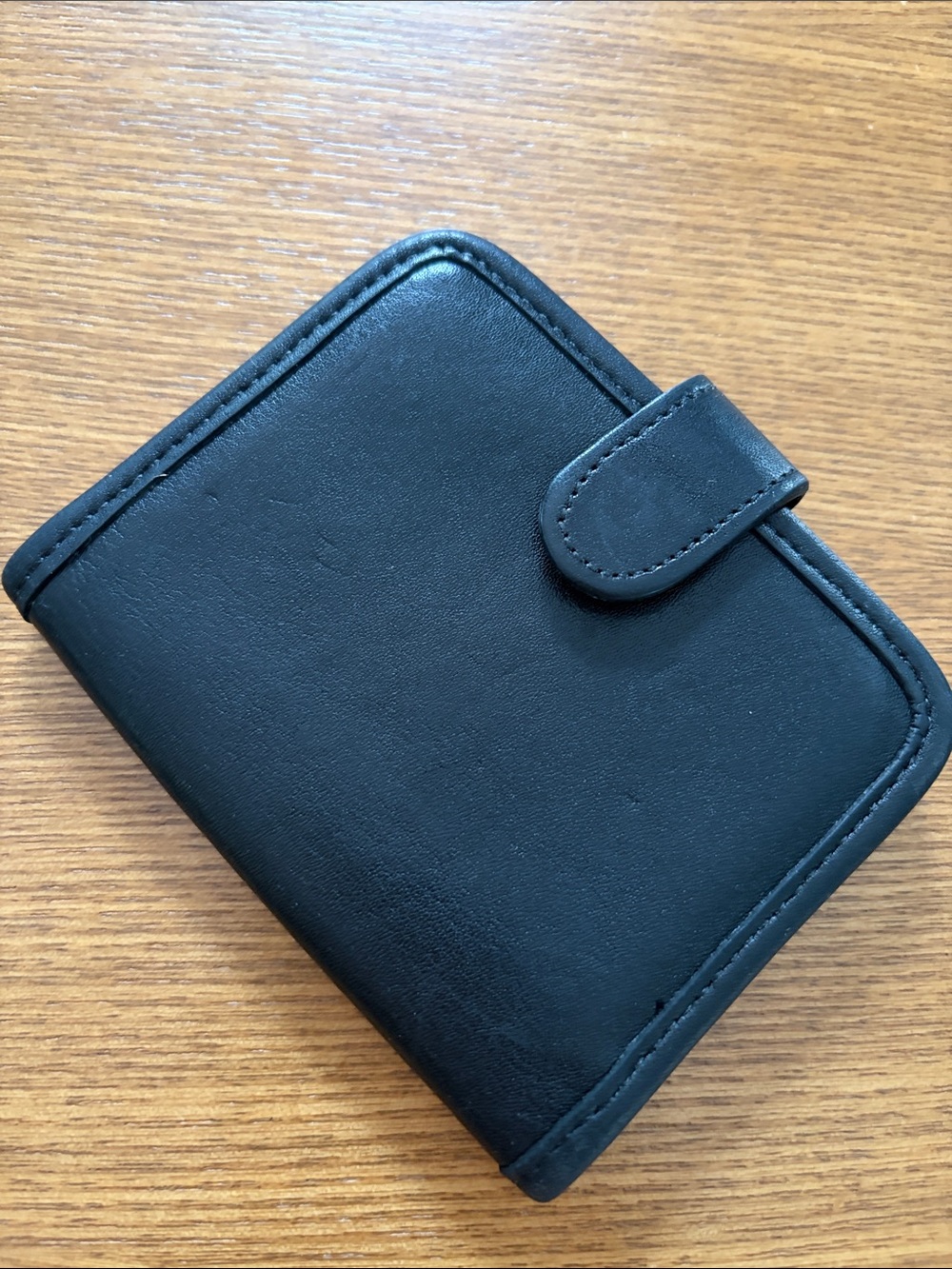 Rare Vintage Coach Black Leather Bifold Wallet Tab Closure Pocket Wallet - Picture 10 of 12